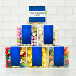 Blue Geo Personalized Custom Candy Tower